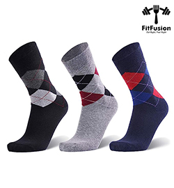 Men's Cotton Socks Pack of 3 Multicolor